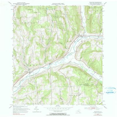 YellowMaps Truxton NY topo map, 1:24000 Scale, 7.5 X 7.5 Minute, Historical, 1955, Updated 1990, 26.9 x 22 in - Tyvek