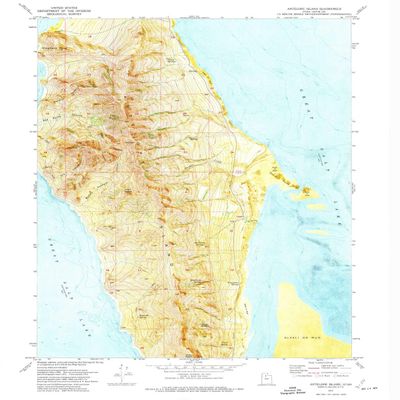 YellowMaps Antelope Island UT topo map, 1:24000 Scale, 7.5 X 7.5 Minute, Historical, 1972, Updated 1974, 26.7 x 21.9 in - Polypropylene