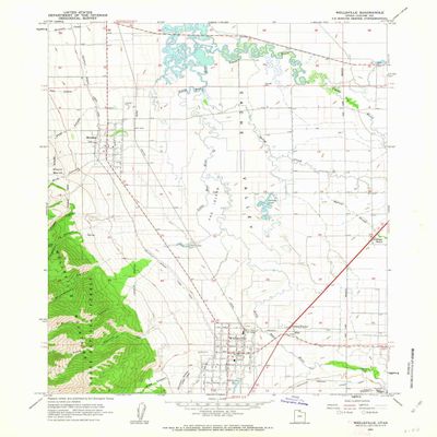 Wellsville UT topo map, 1:24000 Scale, 7.5 X 7.5 Minute, Historical, 1962, Updated 1963, 26.9 x 22 in - Polypropylene