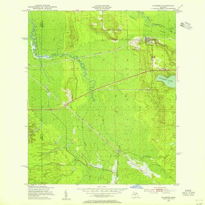YellowMaps Hulbert MI topo map, 1:24000 Scale, 7.5 X 7.5 Minute, Historical, 1951, Updated 1955, 27 x 22 in - Polypropylene