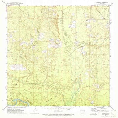 YellowMaps Marsden AR topo map, 1:24000 Scale, 7.5 X 7.5 Minute, Historical, 1971, Updated 1973, 26.8 x 22 in - Polypropylene
