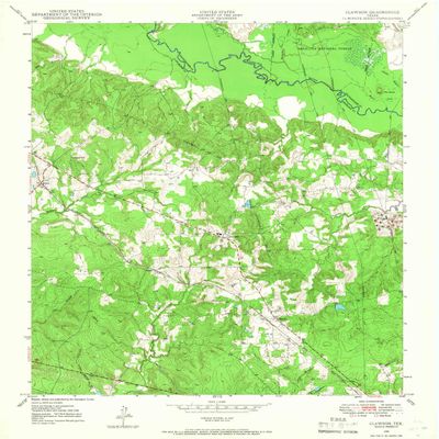 YellowMaps Clawson TX topo map, 1:24000 Scale, 7.5 X 7.5 Minute, Historical, 1949, Updated 1966, 26.9 x 23.1 in - Tyvek