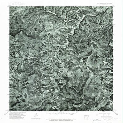 YellowMaps Mt Judea NE AR topo map, 1:24000 Scale, 7.5 X 7.5 Minute, Historical, 1974, Updated 1975, 26.7 x 21.9 in - Polypropylene