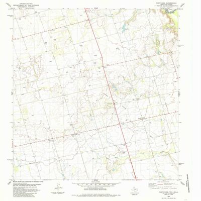 YellowMaps Northside TX topo map, 1:24000 Scale, 7.5 X 7.5 Minute, Historical, 1985, Updated 1985, 26.8 x 23 in - Polypropylene