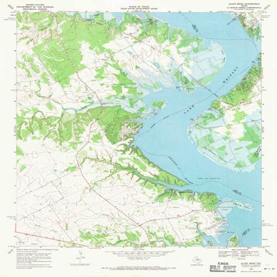 YellowMaps Allen Bend TX topo map, 1:24000 Scale, 7.5 X 7.5 Minute, Historical, 1968, Updated 1971, 26.9 x 21.9 in - Polypropylene