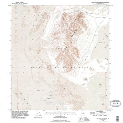 YellowMaps Wildcat Mountain UT topo map, 1:24000 Scale, 7.5 X 7.5 Minute, Historical, 1993, Updated 1996, 26.8 x 22 in - Polypropylene