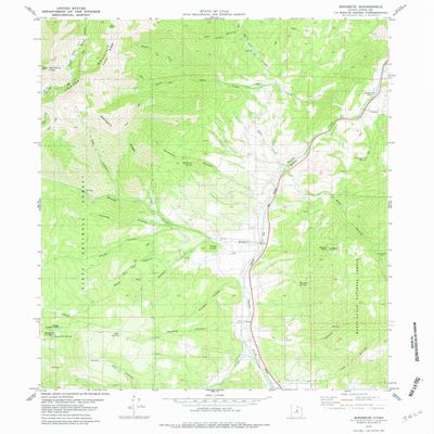 YellowMaps Birdseye UT topo map, 1:24000 Scale, 7.5 X 7.5 Minute, Historical, 1979, Updated 1979, 26.6 x 21.9 in - Polypropylene
