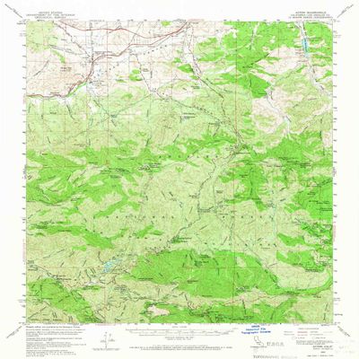 YellowMaps Acton CA topo map, 1:62500 Scale, 15 X 15 Minute, Historical, 1959, Updated 1966, 20.8 x 17 in - Tyvek