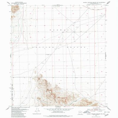 YellowMaps Dugway Proving Ground SW UT topo map, 1:24000 Scale, 7.5 X 7.5 Minute, Historical, 1954, Updated 1980, 26.6 x 21.9 in - Polypropylene