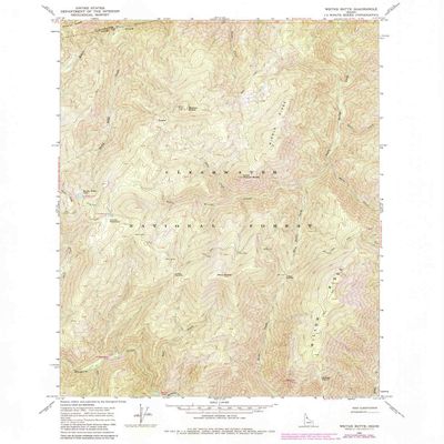 YellowMaps Weitas Butte ID topo map, 1:24000 Scale, 7.5 X 7.5 Minute, Historical, 1966, Updated 1984, 26.9 x 22 in - Tyvek