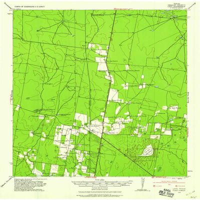 YellowMaps Linn TX topo map, 1:62500 Scale, 15 X 15 Minute, Historical, 1939, Updated 1958, 21 x 18 in - Polypropylene