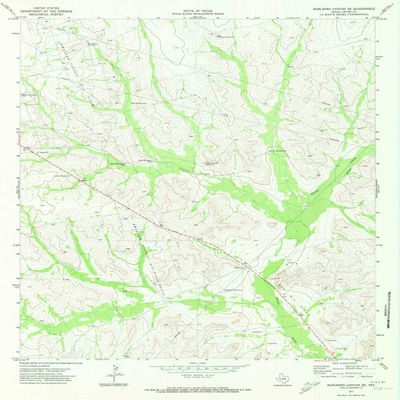 YellowMaps Marlboro Canyon SE TX topo map, 1:24000 Scale, 7.5 X 7.5 Minute, Historical, 1971, Updated 1974, 26.9 x 22.1 in - Polypropylene