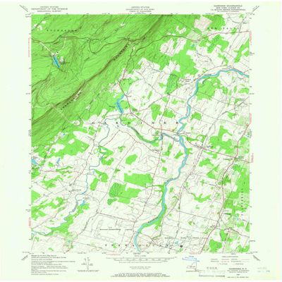 YellowMaps Gardiner NY topo map, 1:24000 Scale, 7.5 X 7.5 Minute, Historical, 1957, Updated 1966, 27 x 22.1 in - Tyvek