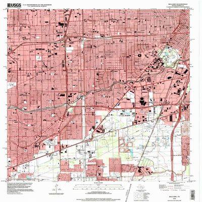 Bellaire TX topo map, 1:24000 Scale, 7.5 X 7.5 Minute, Historical, 1995, Updated 1999, 26.8 x 22 in - Tyvek