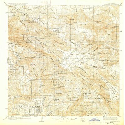 YellowMaps Ramona CA topo map, 1:125000 Scale, 30 X 30 Minute, Historical, 1903, Updated 1928, 19.8 x 16.5 in - Tyvek