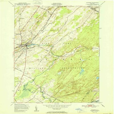 YellowMaps Antwerp NY topo map, 1:24000 Scale, 7.5 X 7.5 Minute, Historical, 1951, 26.9 x 22 in - Polypropylene