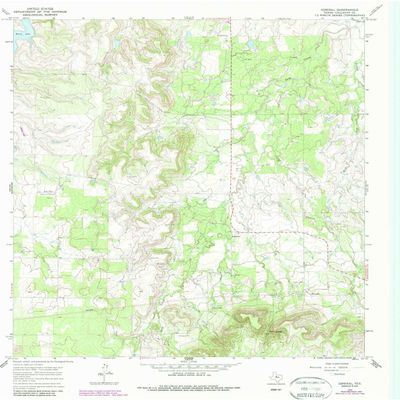 YellowMaps Admiral TX topo map, 1:24000 Scale, 7.5 X 7.5 Minute, Historical, 1966, Updated 1987, 27 x 22 in - Polypropylene