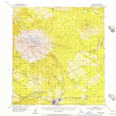 YellowMaps Shasta CA topo map, 1:62500 Scale, 15 X 15 Minute, Historical, 1954, Updated 1956, 20.8 x 16.7 in - Tyvek