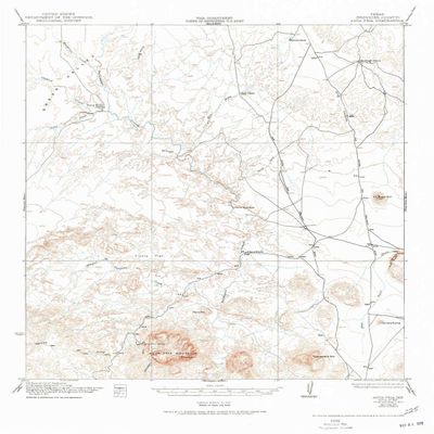 YellowMaps Agua Fria TX topo map, 1:62500 Scale, 15 X 15 Minute, Historical, 1917, Updated 1945, 21.4 x 17.5 in - Polypropylene