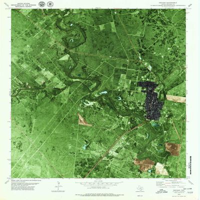 YellowMaps Refugio TX topo map, 1:24000 Scale, 7.5 X 7.5 Minute, Historical, 1979, Updated 1979, 27.2 x 23.3 in - Polypropylene
