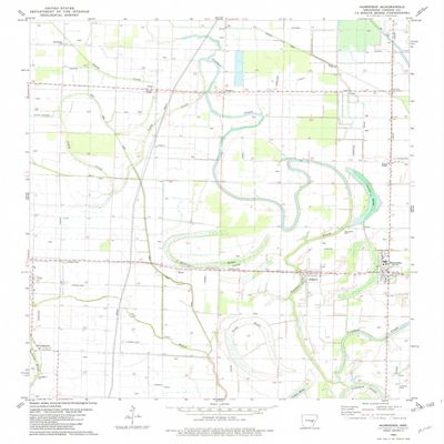 YellowMaps Humnoke AR topo map, 1:24000 Scale, 7.5 X 7.5 Minute, Historical, 1982, Updated 1982, 26.7 x 22 in - Polypropylene