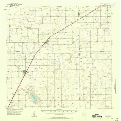 Meadow TX topo map, 1:62500 Scale, 15 X 15 Minute, Historical, 1957, Updated 1958, 20.9 x 17 in - Polypropylene