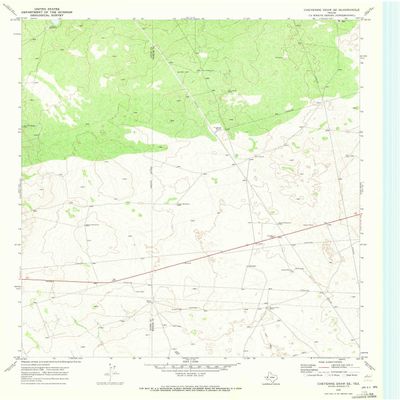 YellowMaps Cheyenne Draw SE TX topo map, 1:24000 Scale, 7.5 X 7.5 Minute, Historical, 1970, Updated 1973, 27 x 23 in - Polypropylene