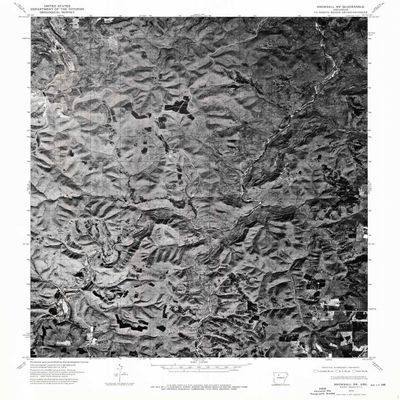 YellowMaps Snowball SW AR topo map, 1:24000 Scale, 7.5 X 7.5 Minute, Historical, 1974, Updated 1975, 26.6 x 21.9 in - Polypropylene