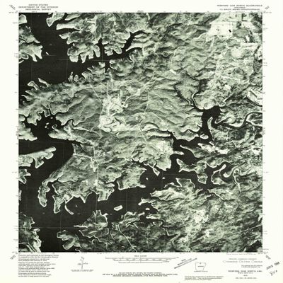 YellowMaps Norfork Dam North AR topo map, 1:24000 Scale, 7.5 X 7.5 Minute, Historical, 1979, Updated 1981, 26.8 x 21.3 in - Polypropylene