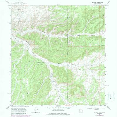 YellowMaps Dragon UT topo map, 1:24000 Scale, 7.5 X 7.5 Minute, Historical, 1968, Updated 1987, 26.8 x 22 in - Polypropylene