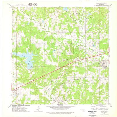 YellowMaps Depew OK topo map, 1:24000 Scale, 7.5 X 7.5 Minute, Historical, 1975, Updated 1979, 27.3 x 22.4 in - Tyvek