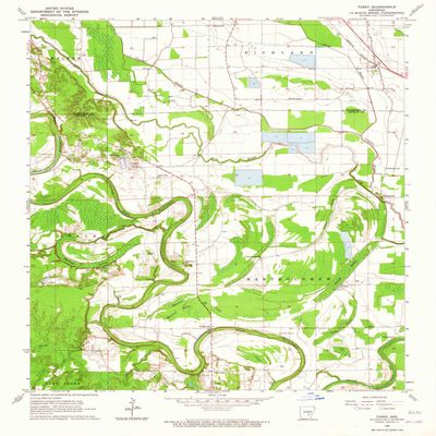 YellowMaps Tarry AR topo map, 1:24000 Scale, 7.5 X 7.5 Minute, Historical, 1964, Updated 1965, 26.8 x 22.1 in - Tyvek