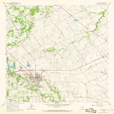 YellowMaps Alvarado TX topo map, 1:24000 Scale, 7.5 X 7.5 Minute, Historical, 1961, Updated 1967, 27 x 21.8 in - Tyvek