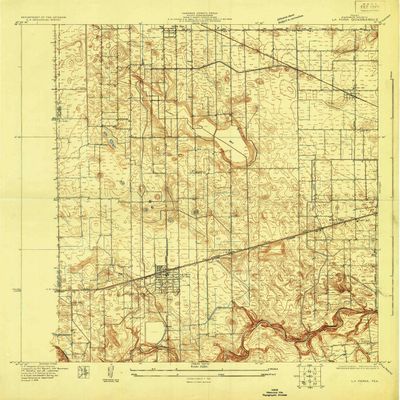 YellowMaps La Feria TX topo map, 1:24000 Scale, 7.5 X 7.5 Minute, Historical, 1929, 26.9 x 23 in - Polypropylene