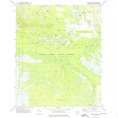 YellowMaps Driggs Lake MI topo map, 1:24000 Scale, 7.5 X 7.5 Minute, Historical, 1972, Updated 1975, 26.7 x 22.1 in - Polypropylene