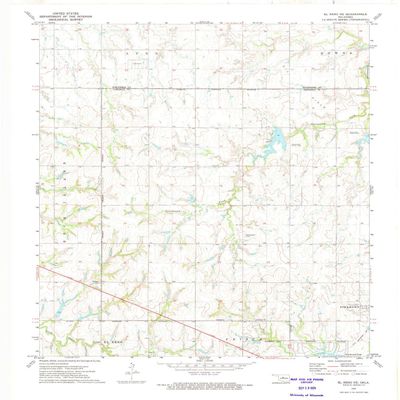 YellowMaps El Reno NE OK topo map, 1:24000 Scale, 7.5 X 7.5 Minute, Historical, 1972, Updated 1974, 27.3 x 22.4 in - Polypropylene