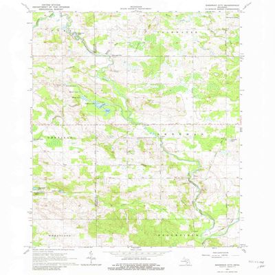YellowMaps Sherman City MI topo map, 1:24000 Scale, 7.5 X 7.5 Minute, Historical, 1964, Updated 1982, 26.8 x 22 in - Polypropylene