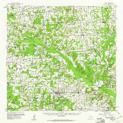 YellowMaps Alba TX topo map, 1:62500 Scale, 15 X 15 Minute, Historical, 1959, Updated 1961, 20.6 x 16.7 in - Polypropylene