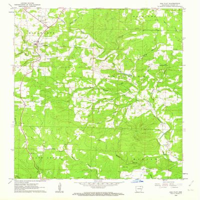 YellowMaps Ash Flat AR topo map, 1:24000 Scale, 7.5 X 7.5 Minute, Historical, 1962, Updated 1963, 26.8 x 22 in - Polypropylene