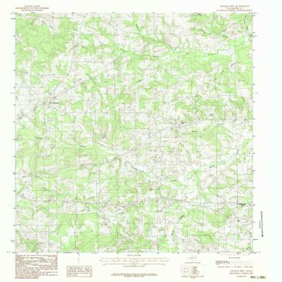 YellowMaps Church Hill TX topo map, 1:24000 Scale, 7.5 X 7.5 Minute, Historical, 1983, Updated 1983, 26.9 x 23 in - Tyvek