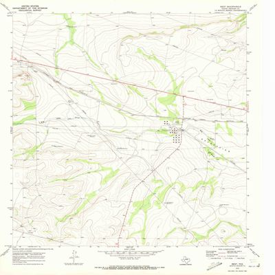 YellowMaps Best TX topo map, 1:24000 Scale, 7.5 X 7.5 Minute, Historical, 1970, Updated 1973, 26.9 x 23 in - Polypropylene