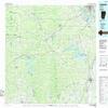 YellowMaps Arkadelphia AR topo map, 1:100000 Scale, 30 X 60 Minute, Historical, 1986, Updated 1986, 24.1 x 43.4 in - Polypropylene view 1