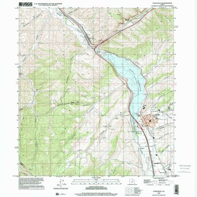 YellowMaps Coalville UT topo map, 1:24000 Scale, 7.5 X 7.5 Minute, Historical, 1997, Updated 2001, 26.7 x 22 in - Polypropylene