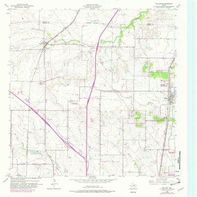 Keller TX topo map, 1:24000 Scale, 7.5 X 7.5 Minute, Historical, 1955, Updated 1981, 27 x 23 in - Polypropylene
