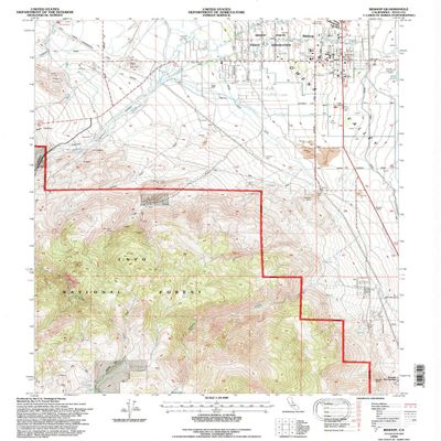 YellowMaps Bishop CA topo map, 1:24000 Scale, 7.5 X 7.5 Minute, Historical, 1994, Updated 1997, 26.8 x 21.9 in - Polypropylene