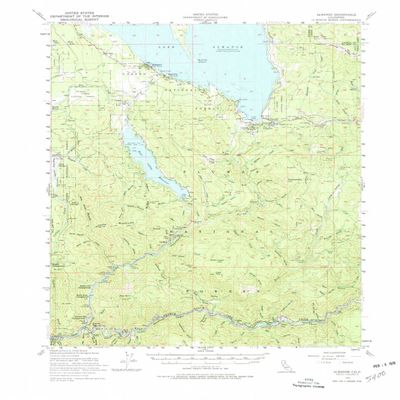 YellowMaps Almanor CA topo map, 1:62500 Scale, 15 X 15 Minute, Historical, 1955, Updated 1978, 21.7 x 17.3 in - Polypropylene