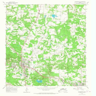 YellowMaps Daingerfield TX topo map, 1:24000 Scale, 7.5 X 7.5 Minute, Historical, 1964, Updated 1967, 26.9 x 23.1 in - Polypropylene