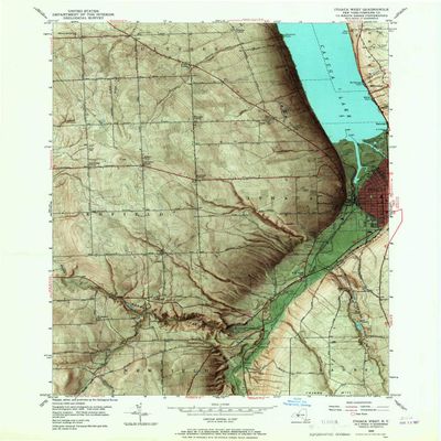 YellowMaps Ithaca West NY topo map, 1:24000 Scale, 7.5 X 7.5 Minute, Historical, 1949, Updated 1967, 26.9 x 22.1 in - Tyvek