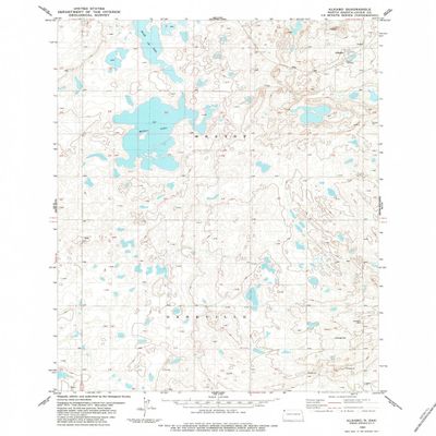 YellowMaps Alkabo ND topo map, 1:24000 Scale, 7.5 X 7.5 Minute, Historical, 1983, Updated 1984, 27.1 x 20.7 in - Polypropylene