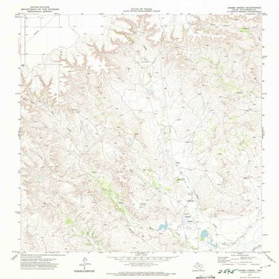 YellowMaps Adobe Creek TX topo map, 1:24000 Scale, 7.5 X 7.5 Minute, Historical, 1979, Updated 1979, 26.7 x 21.3 in - Polypropylene